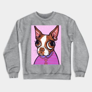 Brown Boston Terrier Crewneck Sweatshirt